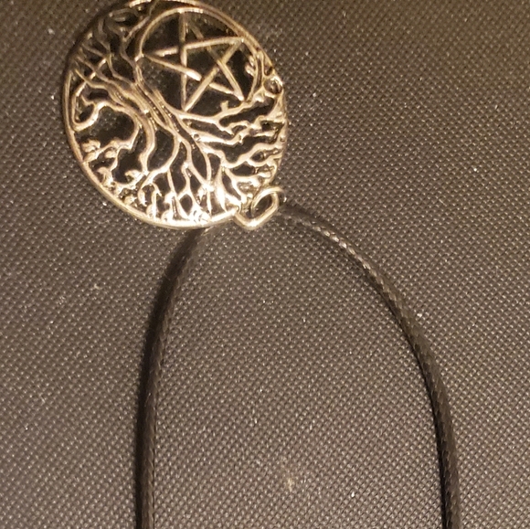 Silver Tree of Life Pentagram Pendant Necklace - Picture 4 of 5